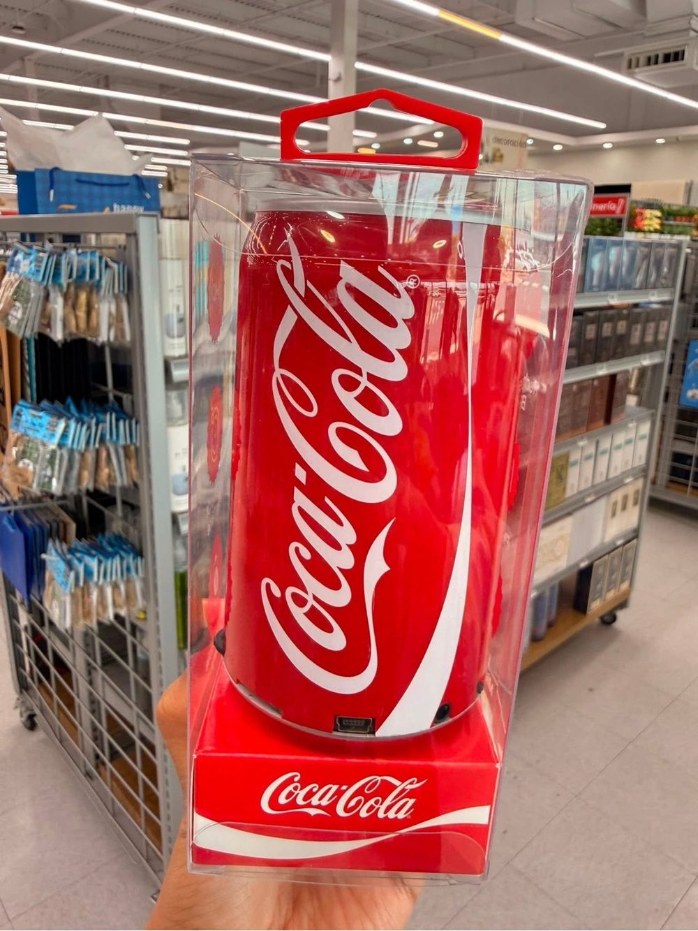 Coca Cola Red Cylinder Bluetooth Speaker with White Logo